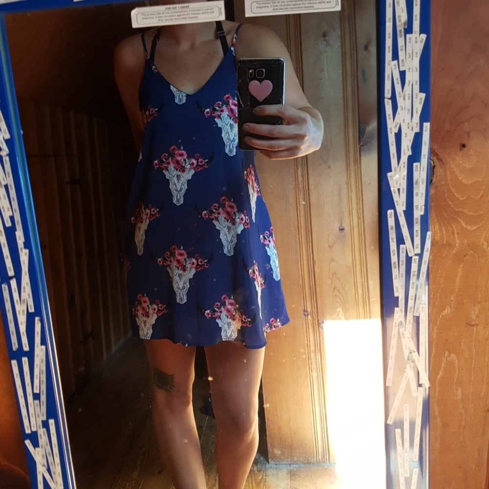 Blue flowey dress